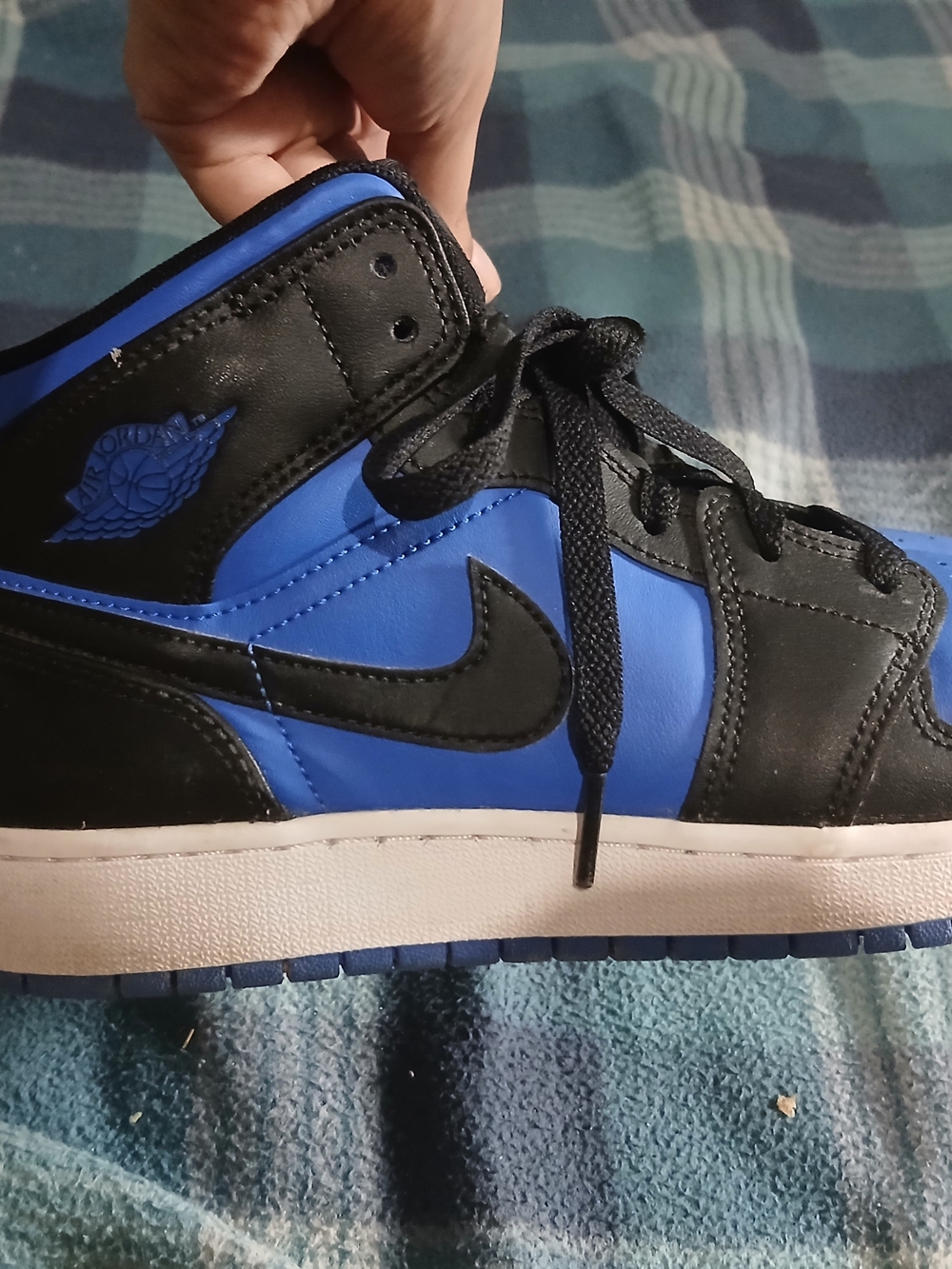 air jordan 1 mid blue black